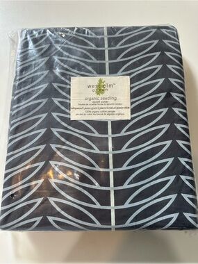 West Elm Organic Seedling Duvet Cover Full Queen NWT